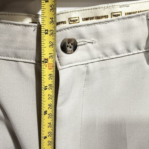 HAGGAR Comfort Equipped Chino Shorts Men's 34 x 8 Beige Golf Performance - Picture 12 of 15